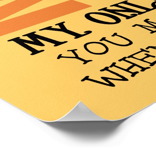 Je bent mijn zonneschijn poster (Hoek)