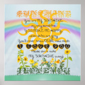 Je bent mijn zonneschijn poster (Voorkant)