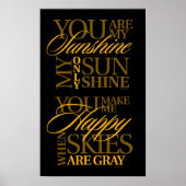 Je bent mijn zonneschijn poster (Voorkant)