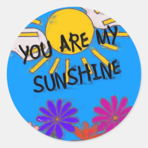 Je bent mijn zonneschijn ronde sticker