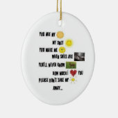 Je bent mijn zonneschijn - Ronde versiering Keramisch Ornament (Rechts)