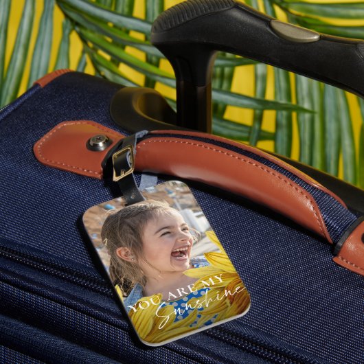 Je bent mijn zonneschijn schattige gele felle zonn bagagelabel (Voorkant Insitu 1)