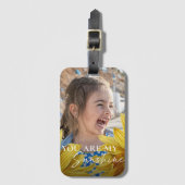 Je bent mijn zonneschijn schattige gele felle zonn bagagelabel (Voorkant (verticaal))