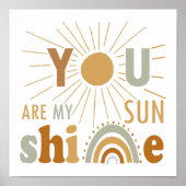 Je bent mijn zonneschijn, speelkamer, kinderkamer, poster (Voorkant)