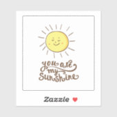 Je bent mijn zonneschijn sticker (Vel)