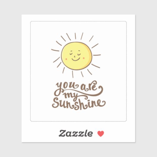 Je bent mijn zonneschijn sticker (Vel)
