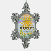 Je bent mijn zonneschijn tin sneeuwvlok ornament (Links)