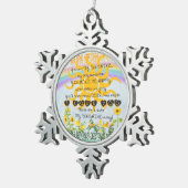 Je bent mijn zonneschijn tin sneeuwvlok ornament (Rechts)