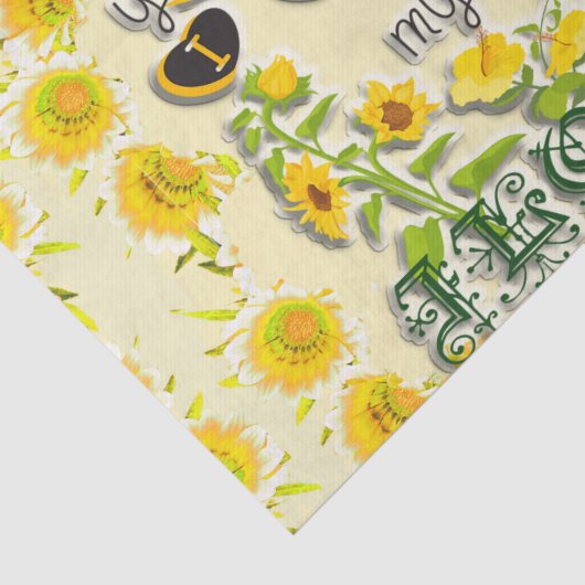 Je bent mijn zonneschijn  tissuepapier (Detail)