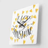 Je bent mijn zonneschijn vierkante klok (Hoek)