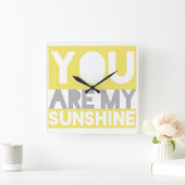 Je bent mijn zonneschijn vierkante klok (Huis)