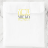 Je bent mijn zonneschijn vierkante sticker (Tas)