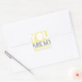 Je bent mijn zonneschijn vierkante sticker (Envelop)