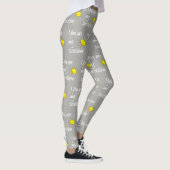 je bent mijn zonneschijn (witte tekst op grijs) leggings (Rechts)