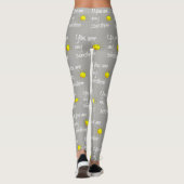 je bent mijn zonneschijn (witte tekst op grijs) leggings (Achterkant)