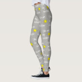 je bent mijn zonneschijn (witte tekst op grijs) leggings (Links)