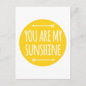 Je bent mijn zonneschijn, woordkunst, tekstontwerp briefkaart (Voorkant)