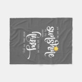 Je bent mijn zonneschijn, zachte grijs fleece deken (Voorkant (Horizontaal))