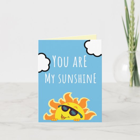 'Je bent mijn zonneschijn' zon illustratie | Schat Bedankkaart (Voorkant)
