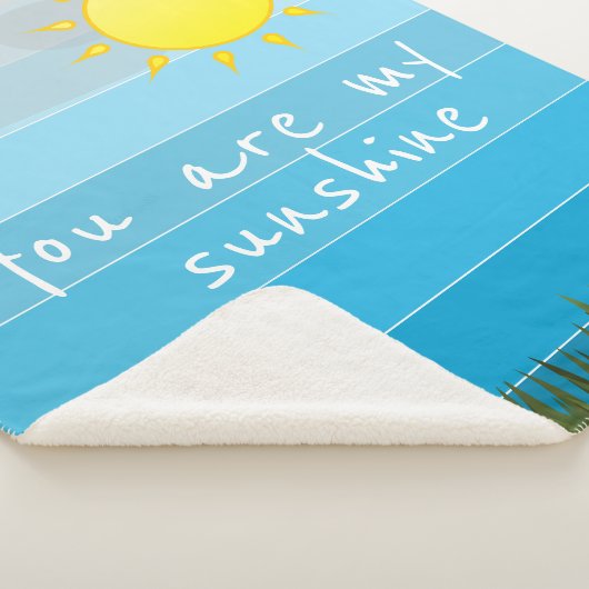 Je bent mijn zonneschijn-zonnewolken en groene gra sherpa deken (3/4)