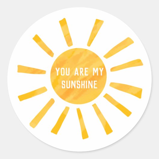 Je bent mijn zonneschijnaarster ronde sticker (Voorkant)