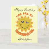 Je bent mijn zonneschijndag kaart (Gele Bloem)