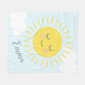 Je bent mijn zonneschijnige zonsondergang illustra fleece deken (Voorkant (Horizontaal))