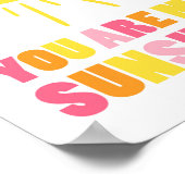 Je bent mijn zonneschijnkwekerij Sun Yellow Girl Poster (Hoek)