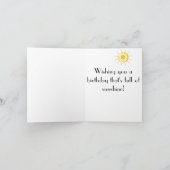 Je bent mijn zonneschijnse Birthday Kaart (Binnen)