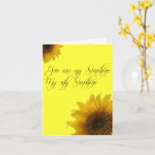 Je bent mijn zonneschijnse Birthday Kaart (Gele Bloem)