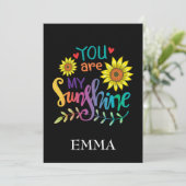 Je bent mijn zonneschijnse Birthday Kaart (Staand voorkant)