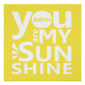 Je bent mijn zonneschijnse gepersonaliseerde Poste Poster (Voorkant)