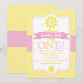 Je bent mijn zonneschijnse uitnodiging (Voorkant / Achterkant)