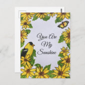 Je bent mijn zonneschijnse, vrolijke, dankbare blo briefkaart (Voorkant / Achterkant)