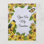 Je bent mijn zonneschijnse, vrolijke, dankbare blo briefkaart (Voorkant)