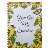 Je bent mijn zonneske vogelzonnebloemen notitieboek (Voorkant)