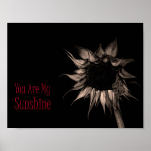 Je bent mijn zonneszonnebloem elegante unieke kool poster