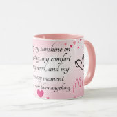 Je bent mijn zonnetje op een bewolkte dag mok (Voorkant rechts)