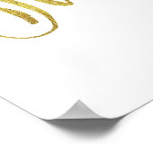 Je bent mijn zonnige citaat Faux Gold Foil Sparkly Poster (Hoek)