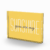 Je bent mijn zonnige citaat Modern Typografie Geel Fotoblokken (Rechts)