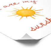 Je bent mijn zonnige citaatkunst foto afdruk (Hoek)