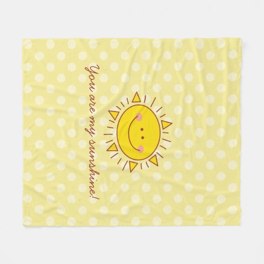 Je bent mijn zonnige gelukkige zonnige dag fleece deken (Voorkant (Horizontaal))