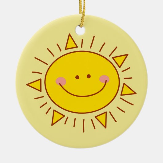 Je bent mijn zonnige gelukkige zonnige dag keramisch ornament (Voorkant)