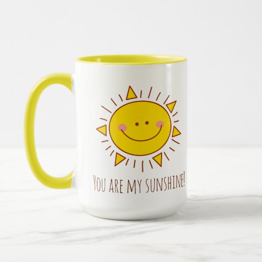 Je bent mijn zonnige gelukkige zonnige dag mok (Links)