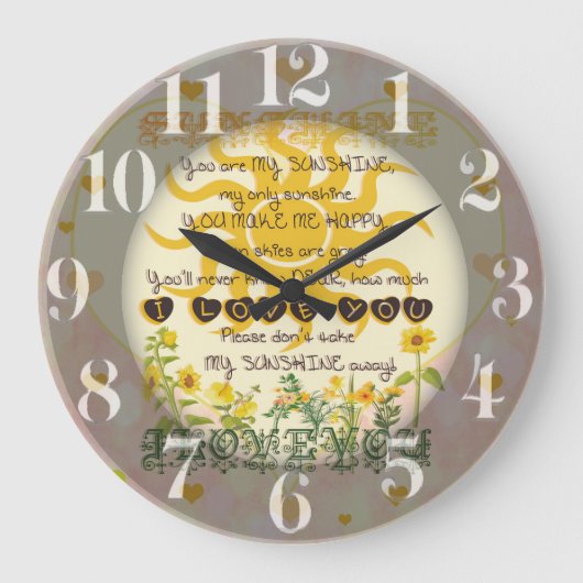 Je bent mijn zonnige hart grote klok (Voorkant)