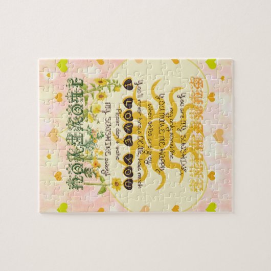 Je bent mijn zonnige hart legpuzzel (Horizontaal)