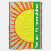 Je bent mijn zonnige "Inspirerend offertes" Deken (Voorkant Verticaal)
