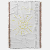 Je bent mijn zonnige "Inspirerend offertes" Deken (Voorkant Verticaal)