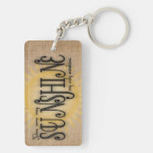 Je bent mijn zonnige op Burlap. Sleutelhanger (achterkant)