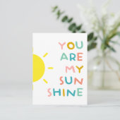Je bent mijn zonnige pastels briefkaart (Staand voorkant)